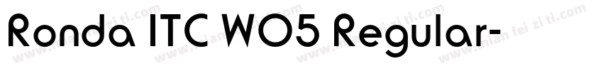 Ronda ITC W05 Regular字体转换